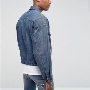 ASOS Oversized Denim Jacket In Mid Wash